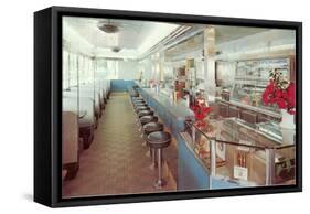 Interior, Retro Diner-null-Framed Stretched Canvas