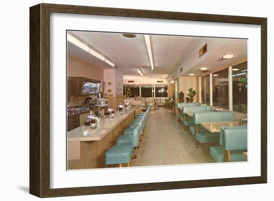 Interior, Retro Diner-null-Framed Art Print