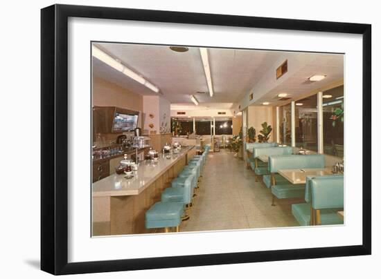 Interior, Retro Diner-null-Framed Art Print