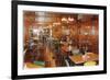 Interior, Roadside Retro Coffee Shop-null-Framed Premium Giclee Print