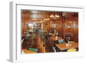 Interior, Roadside Retro Coffee Shop-null-Framed Art Print