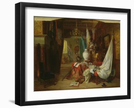 Interior, Romantic Bric-A-Brac (Oil on Canvas)-Alexandre Couder-Framed Giclee Print