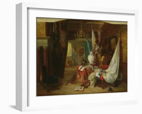 Interior, Romantic Bric-A-Brac (Oil on Canvas)-Alexandre Couder-Framed Giclee Print