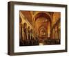 Interior, Saint Mark's Church, (San Marco) Venice, Italy, with Doge-Gabriele Bella-Framed Giclee Print