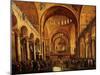 Interior, Saint Mark's Church, (San Marco) Venice, Italy, with Doge-Gabriele Bella-Mounted Giclee Print