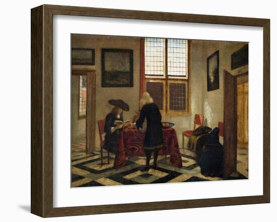 Interior Scene, c.1670-Pieter Janssens-Framed Giclee Print