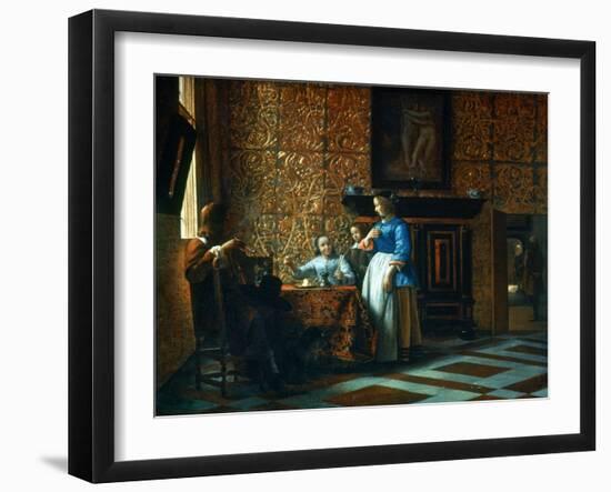 Interior Scene, C1650-Pieter de Hooch-Framed Giclee Print