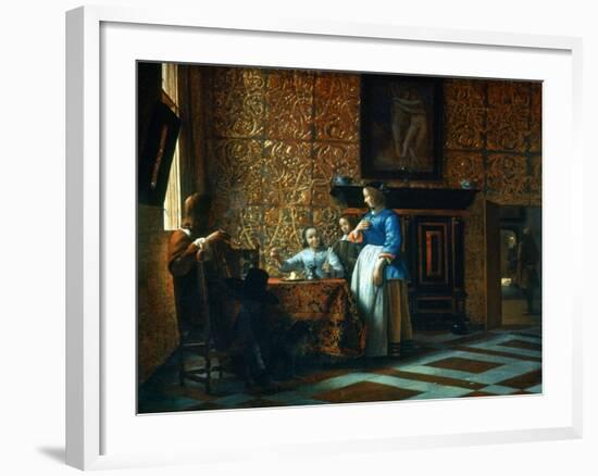 Interior Scene, C1650-Pieter de Hooch-Framed Giclee Print