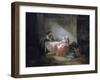 Interior Scene, Late 18th Century-Jean-Honore Fragonard-Framed Giclee Print