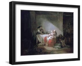 Interior Scene, Late 18th Century-Jean-Honore Fragonard-Framed Giclee Print