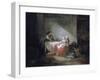 Interior Scene, Late 18th Century-Jean-Honore Fragonard-Framed Giclee Print
