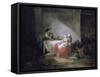 Interior Scene, Late 18th Century-Jean-Honore Fragonard-Framed Stretched Canvas