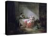 Interior Scene, Late 18th Century-Jean-Honore Fragonard-Stretched Canvas