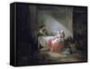 Interior Scene, Late 18th Century-Jean-Honore Fragonard-Framed Stretched Canvas