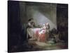 Interior Scene, Late 18th Century-Jean-Honore Fragonard-Stretched Canvas