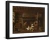 Interior Scene, next to the Chimney (Oil on Canvas)-Jan Josef the Elder Horemans-Framed Giclee Print