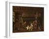 Interior Scene, next to the Chimney (Oil on Canvas)-Jan Josef the Elder Horemans-Framed Giclee Print