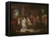 Interior Scene (Oil on Canvas)-Antoine Francois Saint-aubert-Framed Stretched Canvas