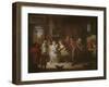 Interior Scene (Oil on Canvas)-Antoine Francois Saint-aubert-Framed Giclee Print