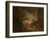 Interior Scene. the Happy Mother, Second Half of the 18th C-Jean-Honoré Fragonard-Framed Giclee Print