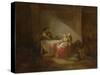 Interior Scene. the Happy Mother, Second Half of the 18th C-Jean-Honoré Fragonard-Stretched Canvas