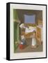 Interior Scene with a Man in Bed as a Two Women Prepare Food-null-Framed Stretched Canvas