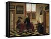 Interior Scene-Pieter Janssens-Framed Stretched Canvas