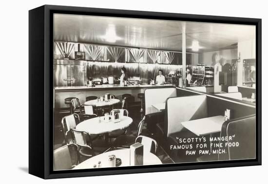 Interior, Scotty's Manger, Retro Diner, Photo-null-Framed Stretched Canvas