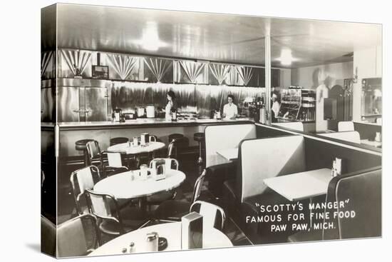 Interior, Scotty's Manger, Retro Diner, Photo-null-Stretched Canvas