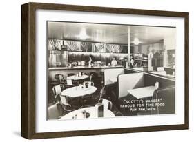 Interior, Scotty's Manger, Retro Diner, Photo-null-Framed Art Print