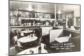 Interior, Scotty's Manger, Retro Diner, Photo-null-Mounted Art Print