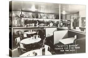 Interior, Scotty's Manger, Retro Diner, Photo-null-Stretched Canvas