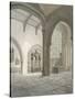 Interior South-West View of the Church of St Helen, Bishopsgate, City of London, 1820-Frederick Nash-Stretched Canvas