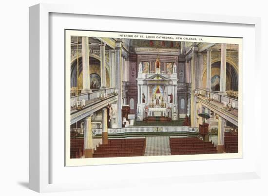 Interior, St. Louis Cathedral, New Orleans, Louisiana-null-Framed Art Print