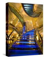 Interior Stairs and Ceiling of Modern Public Spa, Escaldes-Engordany Parish, Andorra-Jim Zuckerman-Stretched Canvas