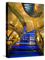 Interior Stairs and Ceiling of Modern Public Spa, Escaldes-Engordany Parish, Andorra-Jim Zuckerman-Stretched Canvas