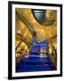 Interior Stairs and Ceiling of Modern Public Spa, Escaldes-Engordany Parish, Andorra-Jim Zuckerman-Framed Photographic Print