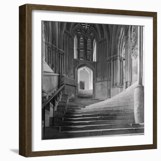 Interior Stairway of the Chapter House, Wells Cathedral-Frederick Henry Evans-Framed Photographic Print