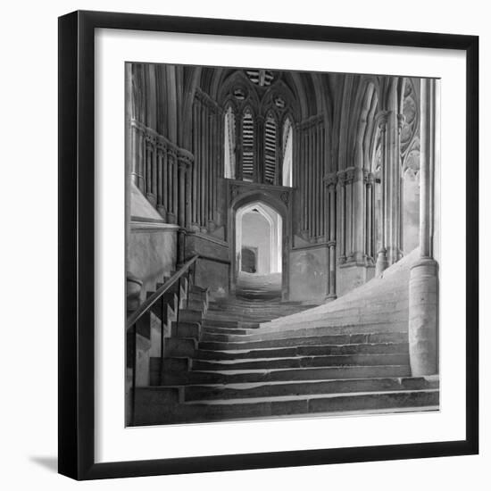 Interior Stairway of the Chapter House, Wells Cathedral-Frederick Henry Evans-Framed Photographic Print