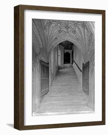 Interior Stairway, Wells Cathedral-Frederick Henry Evans-Framed Photographic Print