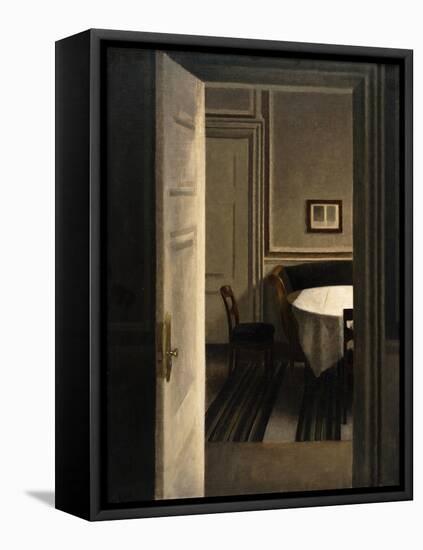 Interior, Strandgade 30-Vilhelm Hammershoi-Framed Stretched Canvas