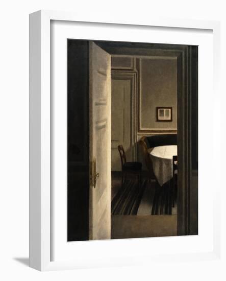 Interior, Strandgade 30-Vilhelm Hammershoi-Framed Giclee Print