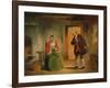 Interior Study, 1835-63 (Oil on Paper Mounted on Board)-Francis William Edmonds-Framed Giclee Print