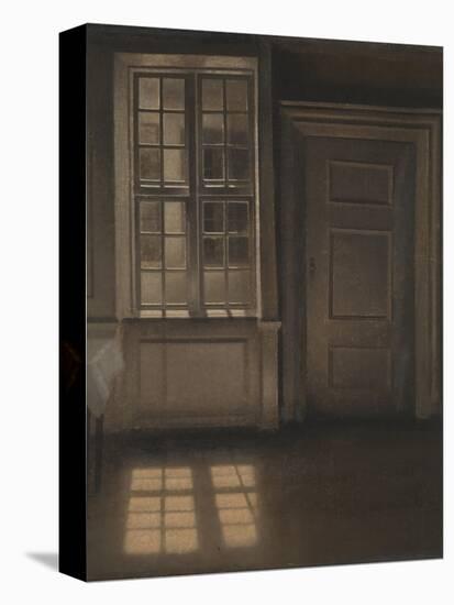 Interior, Sunlight on the Floor-Vilhelm Hammershoi-Stretched Canvas