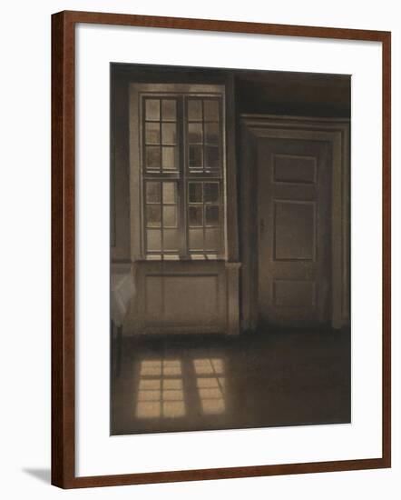 Interior, Sunlight on the Floor-Vilhelm Hammershoi-Framed Giclee Print