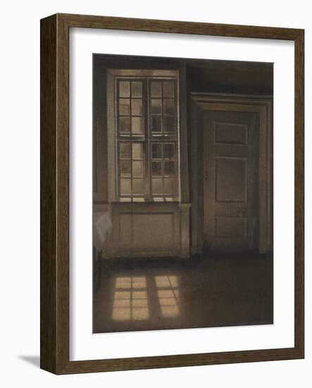 Interior, Sunlight on the Floor-Vilhelm Hammershoi-Framed Giclee Print