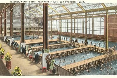 'Interior, Sutro Bath House, San Francisco, California' Posters ...