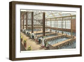 Interior, Sutro Bath House, San Francisco, California-null-Framed Art Print