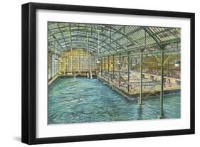 Interior, Sutro Baths, San Francisco, California-null-Framed Art Print