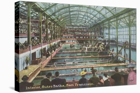 Interior, Sutro Baths, San Francisco, California-null-Stretched Canvas